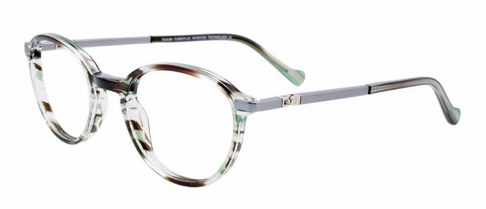  clear lens/black green crystal marbled
