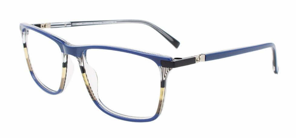  clear lens/blue multicolor lines dark blue with polarized clip on lens