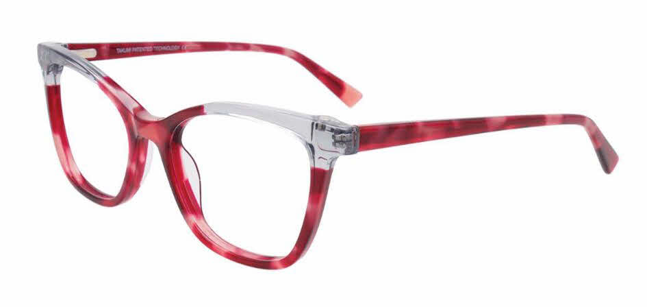  clear lens/red pink marbled crystal grey with polarized clip on lens