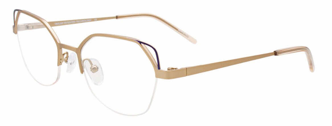  clear lens/soft gold blue trim