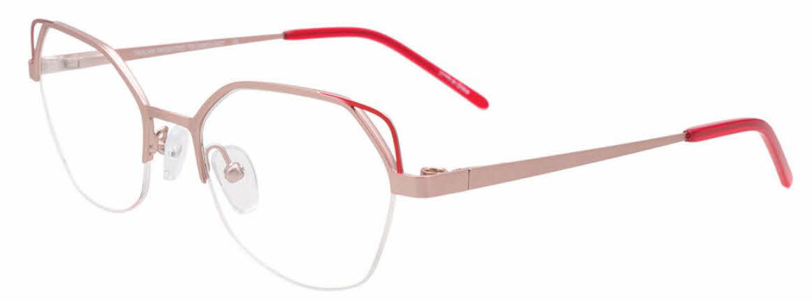  clear lens/rose gold red trim