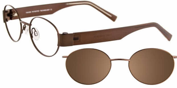  clear lens/satin brown with brown clip