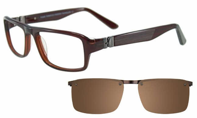  clear lens/dark brown with brown clip