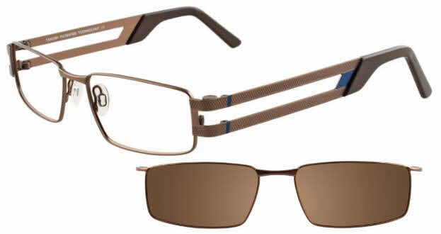  clip/satin brown and navy w