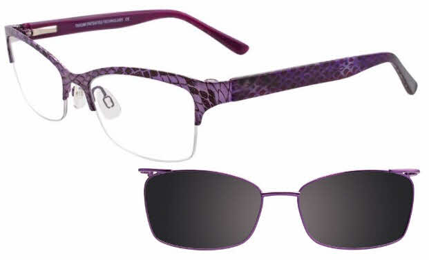  clear lens/light and dark purple with grey clip on lens