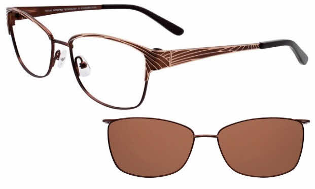  clear lens/satin brown gold with brown clip