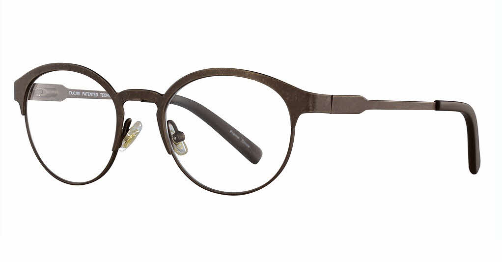  clear lens/matte brown with mirroed clip on lens