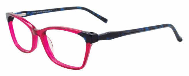  clear lens/dark pink crystal with clip on lens