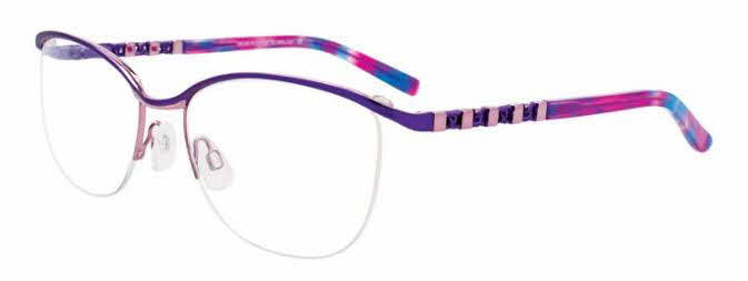  clear lens/satin purple shiny lavender with clip on lens