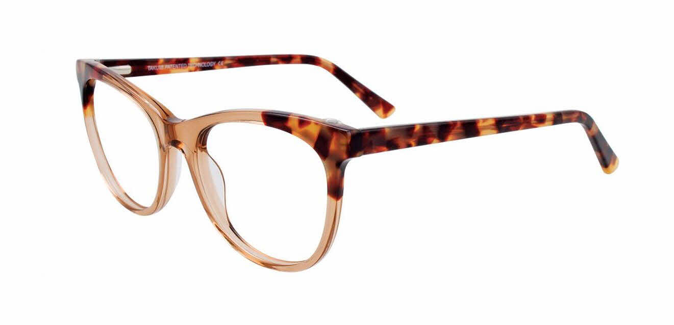  clear lens/light brown crystal demi brown