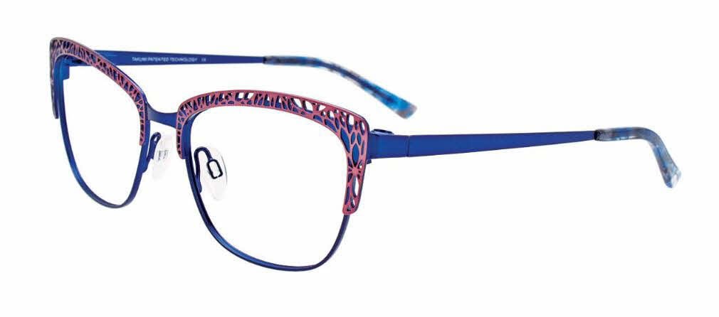  clear lens/matte royal blue plum with polarized clip on lens