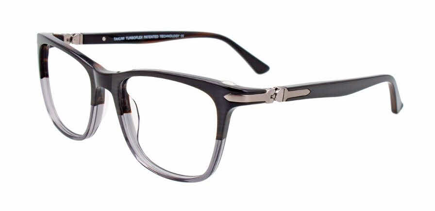  clear lens/dark grey brown marbled crystal grey with polarized clip on lens