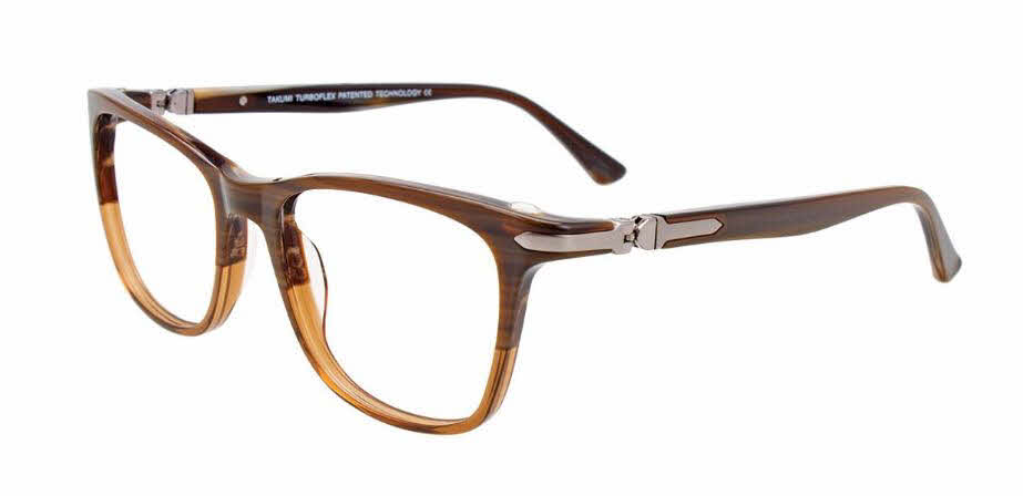  clear lens/brown marbled crystal brown with polarized clip on lens