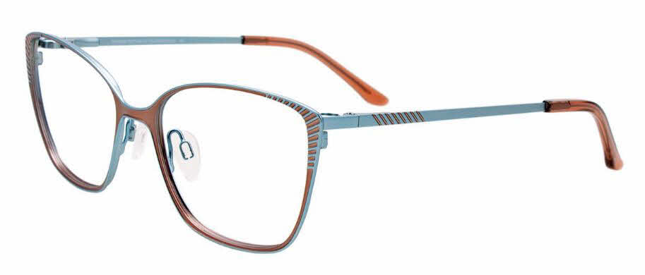  clear lens/satin brown satin teal