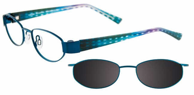  clear lens/satin dark turquoise with clip
