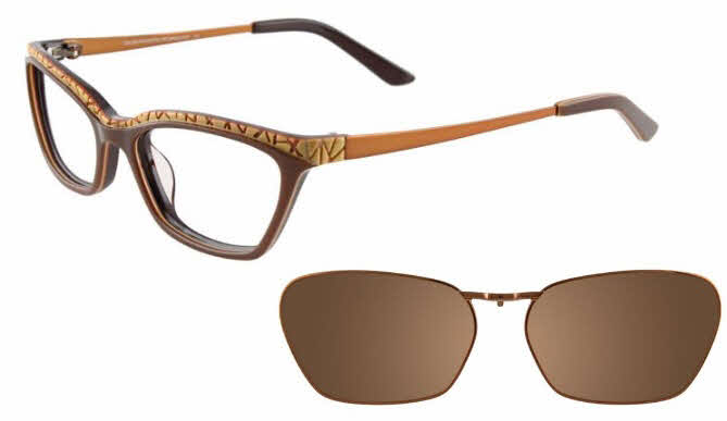  clear lens/brown and beige with brown clip