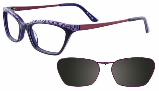  clear lens/violet and lilac with grey clip