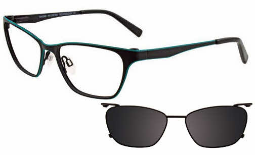  clear lens/satin black and turquoise with grey clip