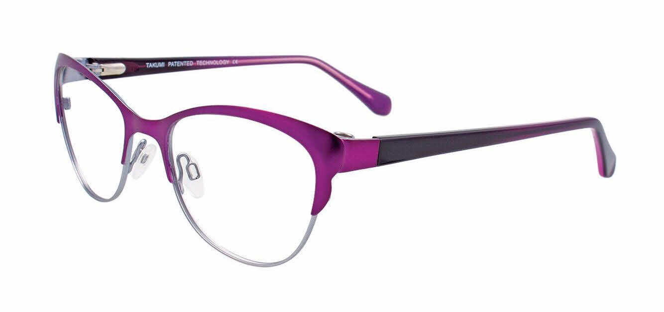  clear lens/satin purple silver with clip lens