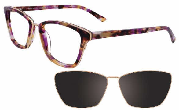  clear lens/purple red yellow marbled gold
