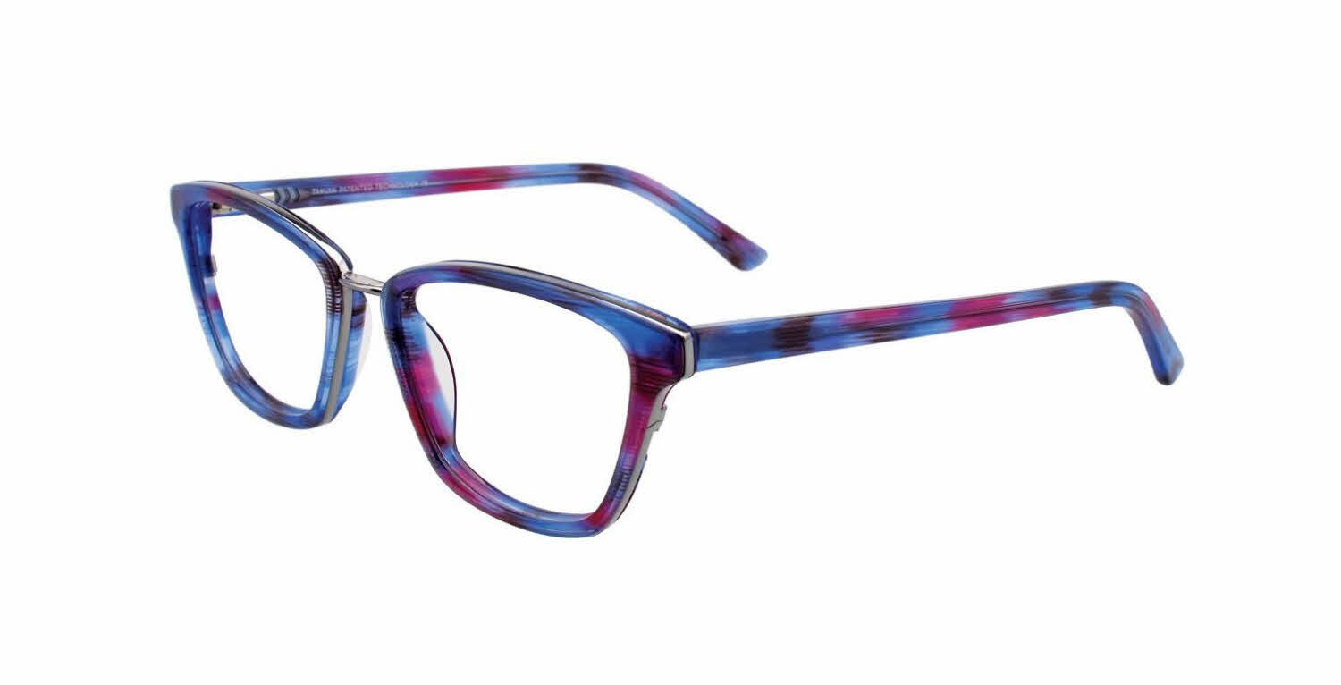  clear lens/blue pink marbled grey with polarized clip on lens