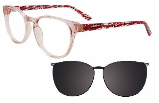  clip on lens/light pink crystal w