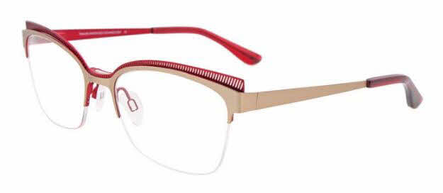  clear lens/satin gold red with clip on lens