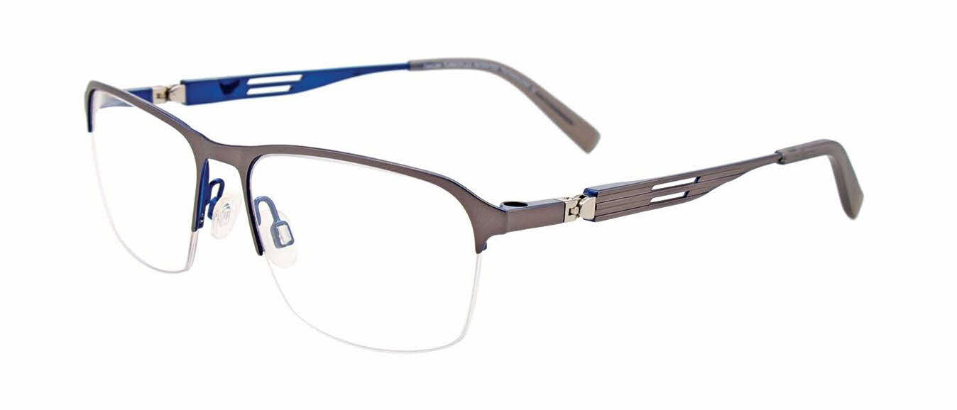  clear lens/matte steel shiny dark blue