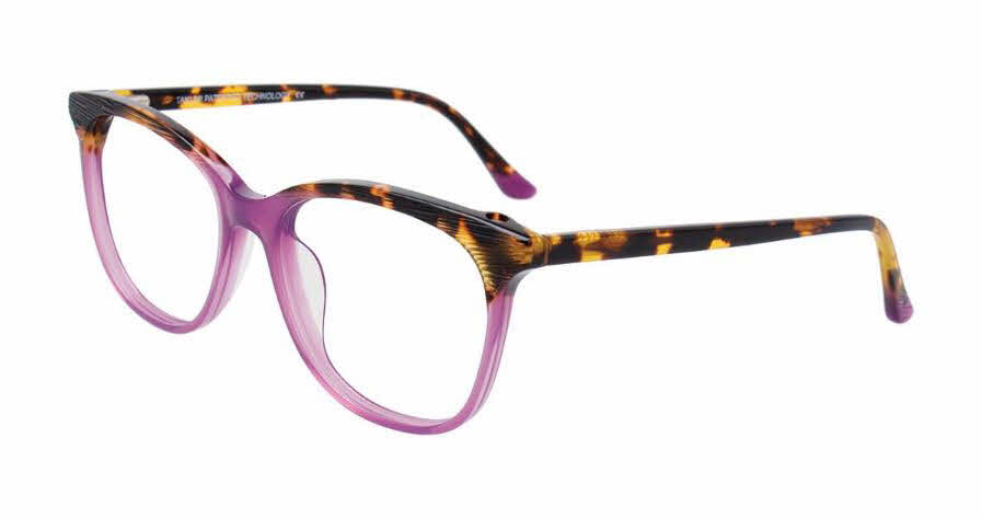  clear lens/purple demi amber with polarized clip on lens
