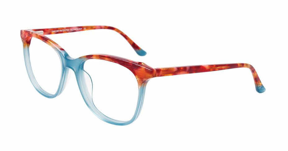  clear lens/blue demi pink with polarized clip on lens
