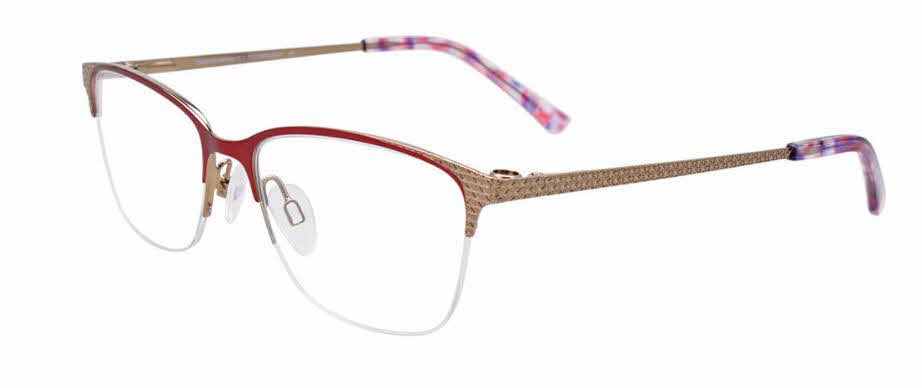  clear lens/satin red shiny gold