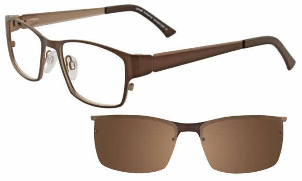  clear lens/satin dark brown with clip
