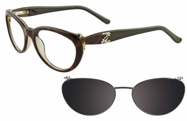  clear lens/marbled brown with grey clip