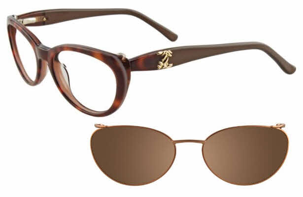  clear lens/marbled caramel with brown clip