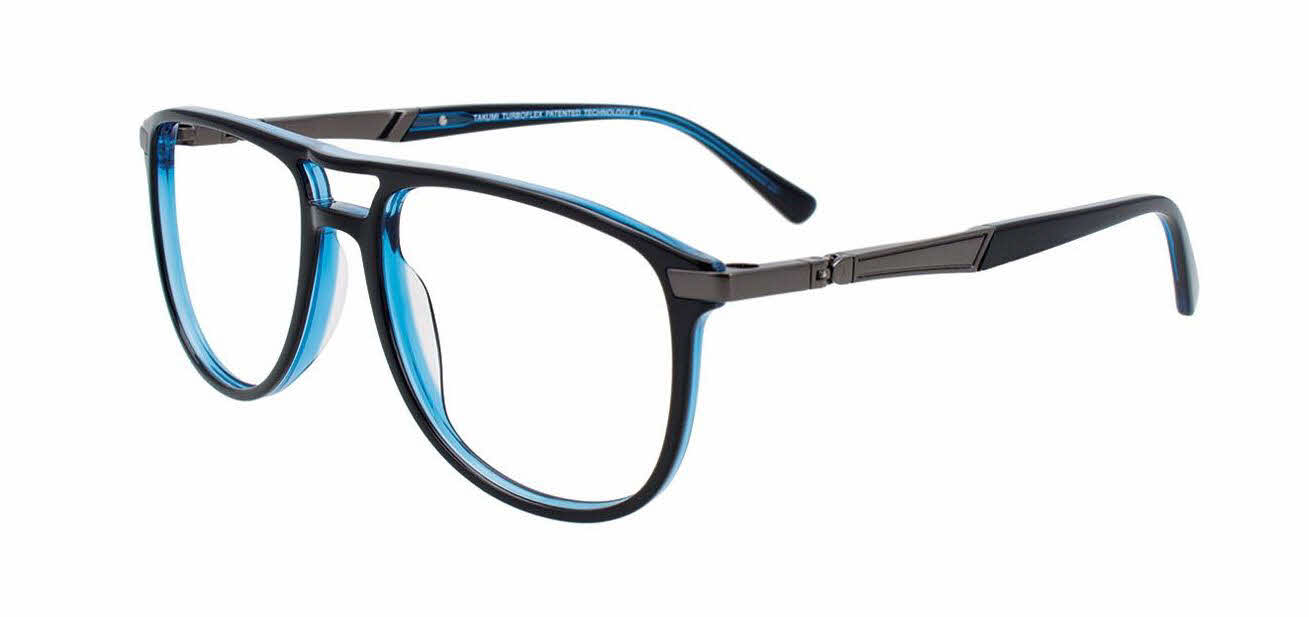  clear lens/black blue crystal satin steel