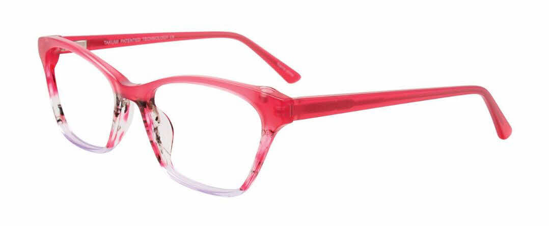  clear lens/pink marbled pink crystal with polarized clip on lens