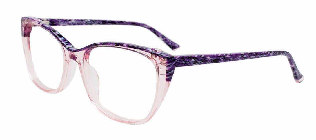  clear lens/purple marbled crystal light pink