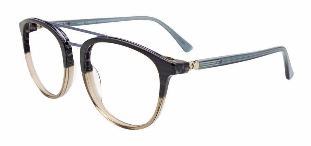  clear lens/crystal light brown marbled light teal