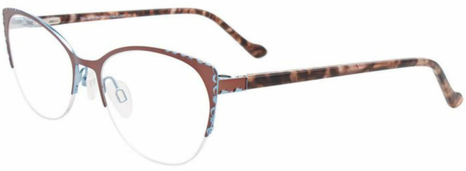  clear lens/satin brown shiny blue