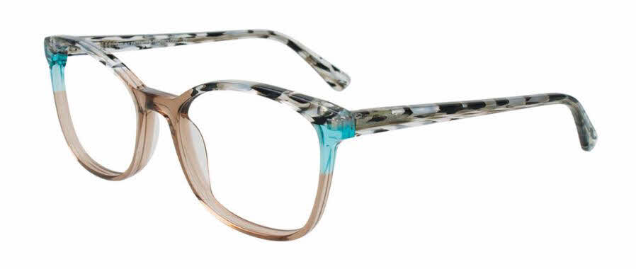  clear lens/brown teal marbled