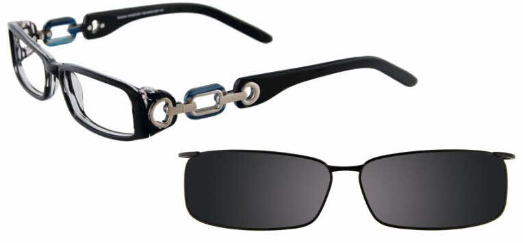  clear lens/black and marbled blue with clip