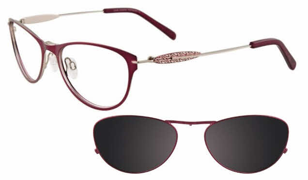  clear lens/matte burgundy with clip