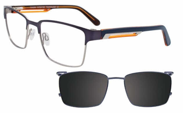  clip on the lenses/satin navy sliver w