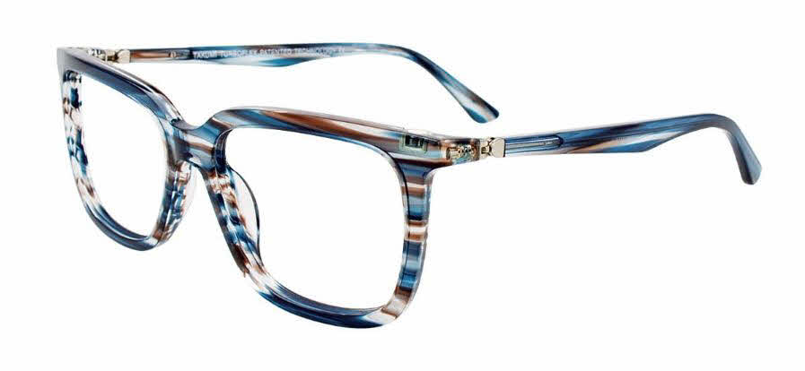  clear lens/blue brown marbled