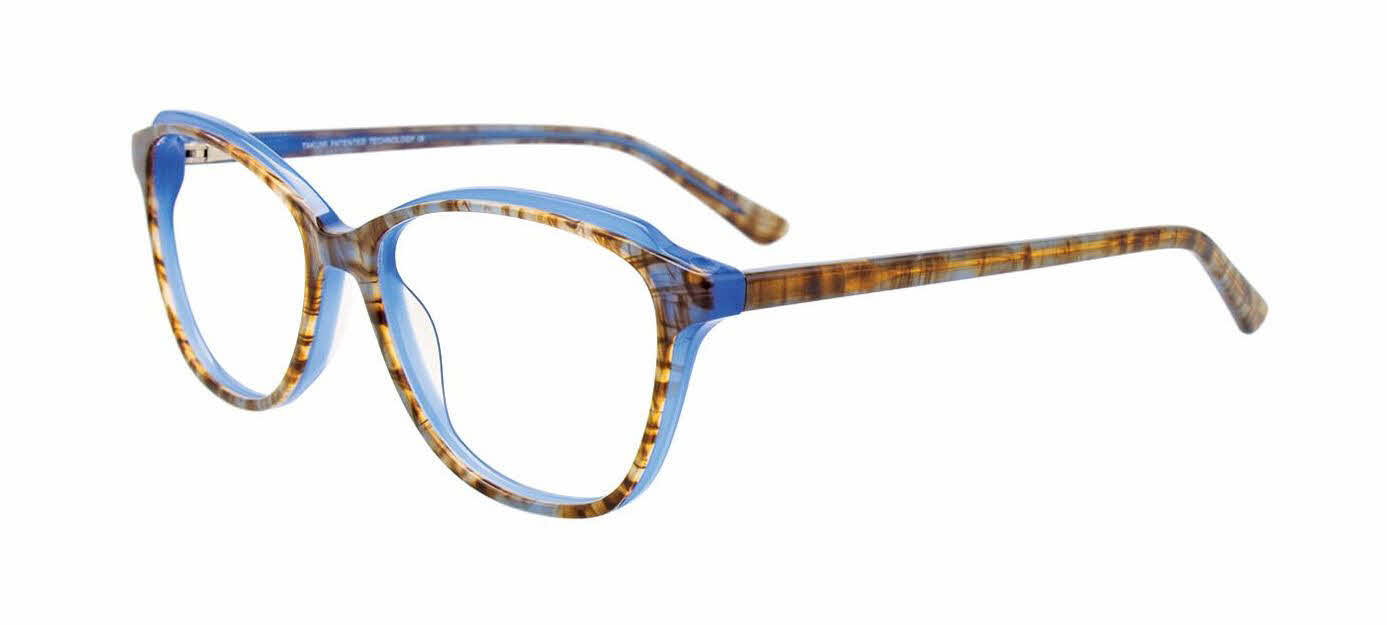  clear lens/brown marbled blue