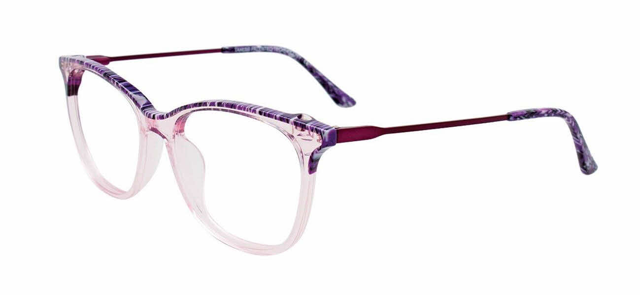  clear lens/purple marbled crystal light plum