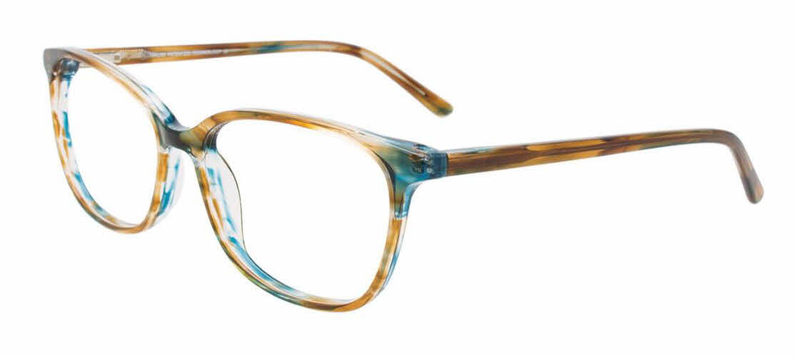  clear lens/brown blue marbled