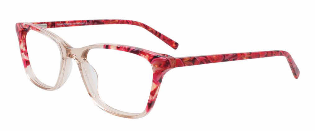  clear lens/crystal peach red marble mix