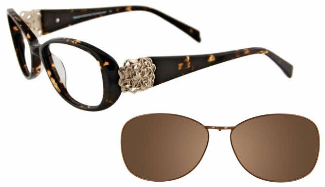  clear lens/demi amber with brown clip