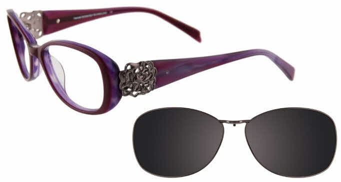  clear lens/dark purple and marbled purple with grey clip